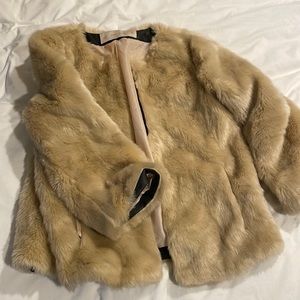 Zara faux fur coat